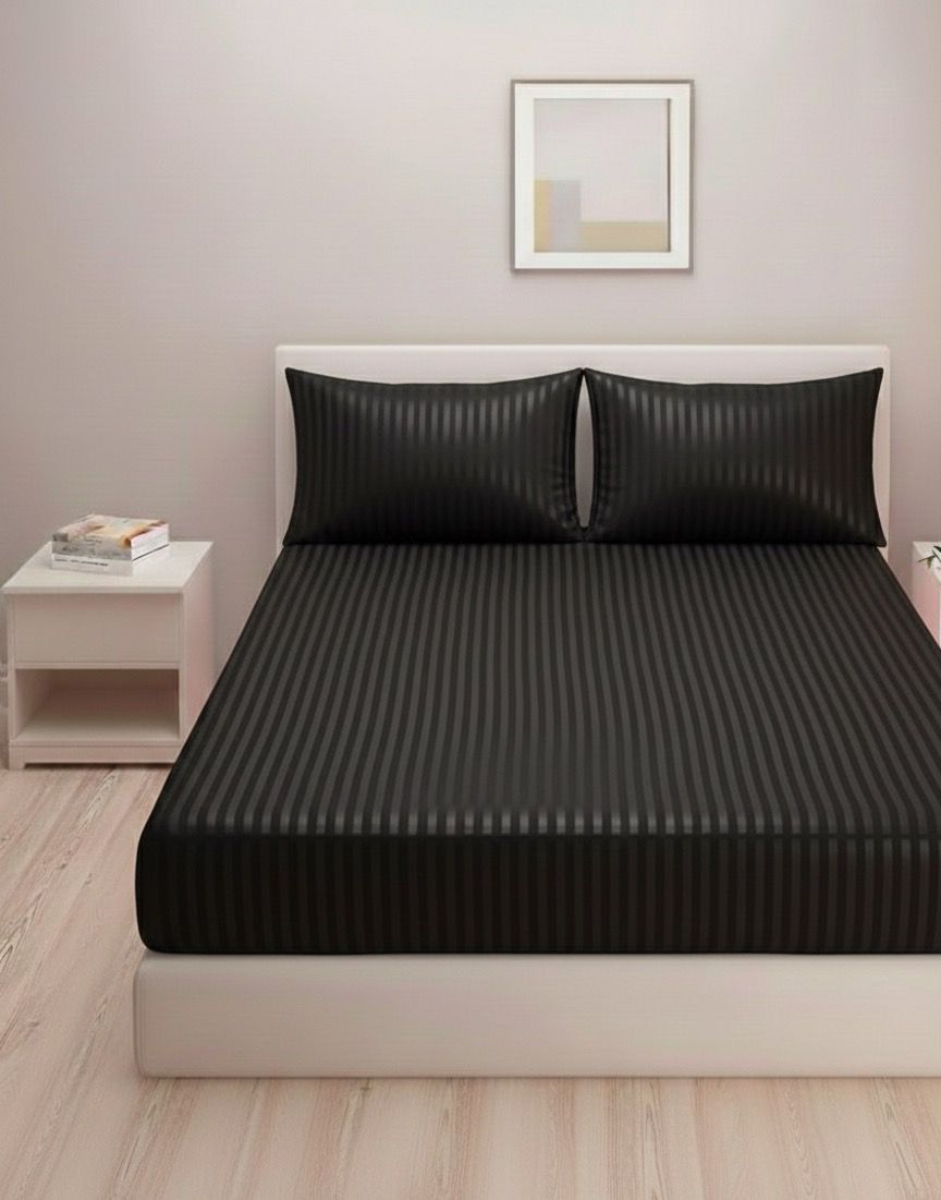 Black Stripes Fitted